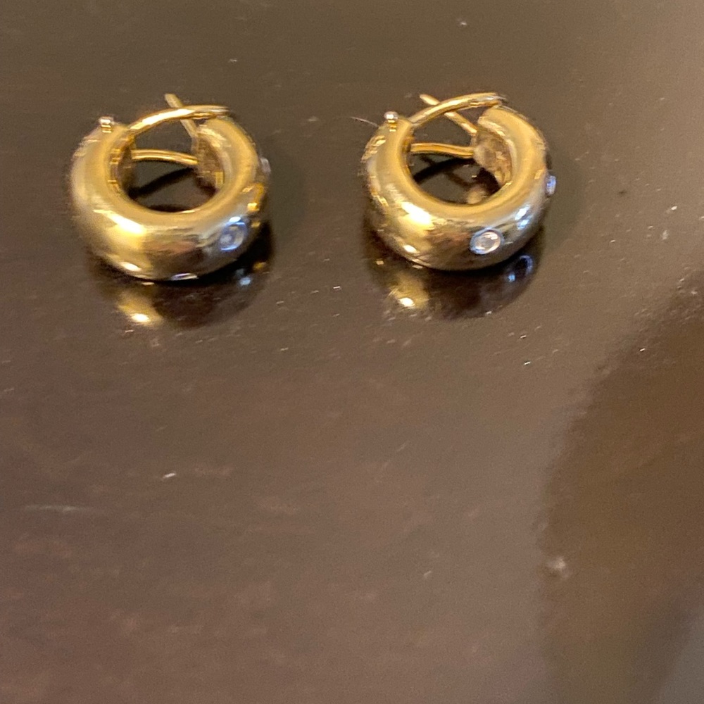 Vintage Tiffany & Co. 18K gold and platinum “Etoile” earrings with diamonds